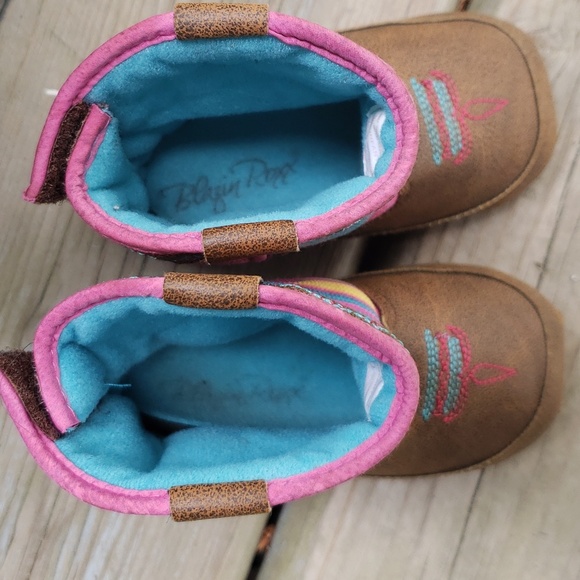 Sz 3 BLAZIN' ROXX "CAMILLA" BABY BUCKER INFANT GIRL'S WESTERN BOOT - Picture 6 of 7